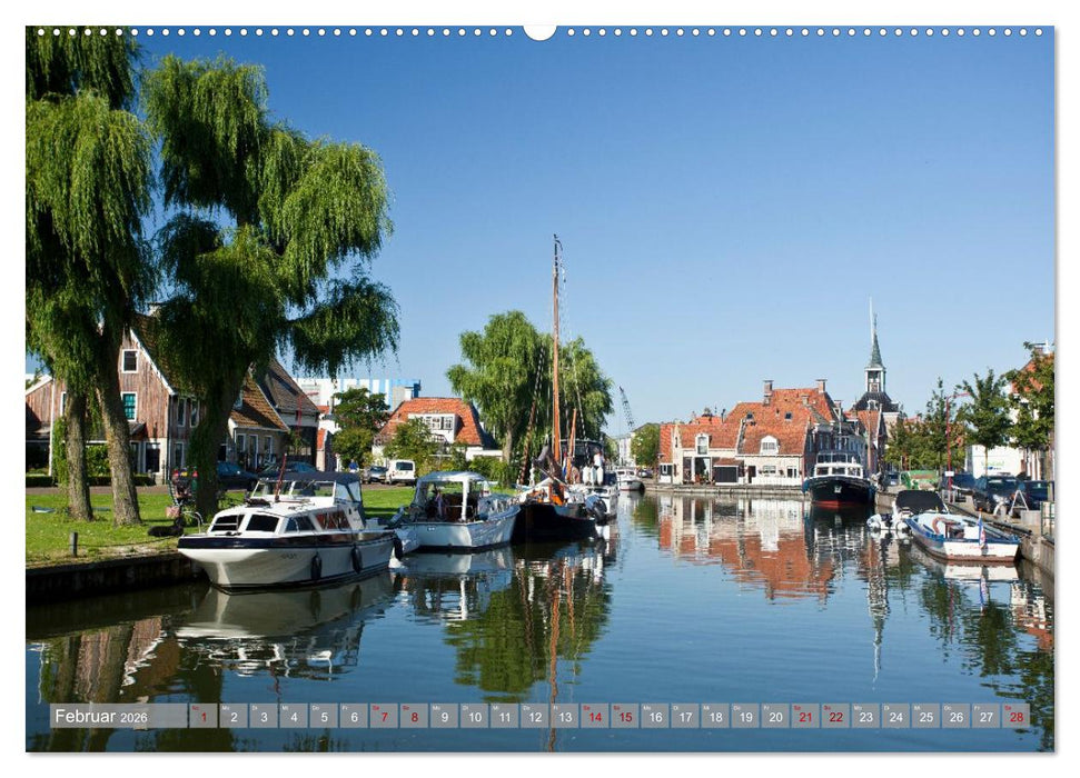 Hausbooturlaub Niederlande - Friesland und Groningen (CALVENDO Premium Wandkalender 2026)