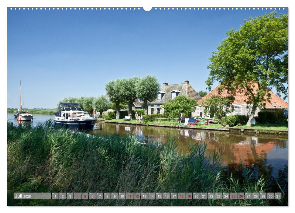 Hausbooturlaub Niederlande - Friesland und Groningen (CALVENDO Premium Wandkalender 2026)