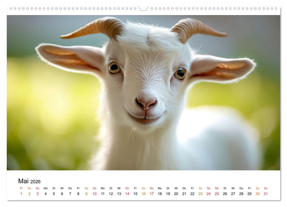 Ziegen - Bocksprung durch das Jahr (CALVENDO Premium Wandkalender 2026)
