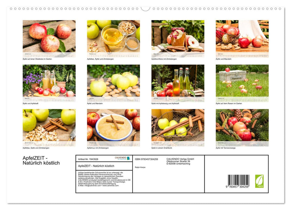 ApfelZEIT - Natürlich köstlich (CALVENDO Premium Wandkalender 2026)