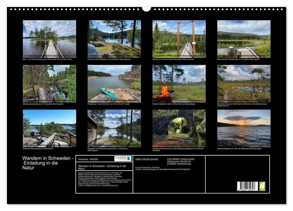 Wandern in Schweden - Einladung in die Natur (CALVENDO Wandkalender 2026)