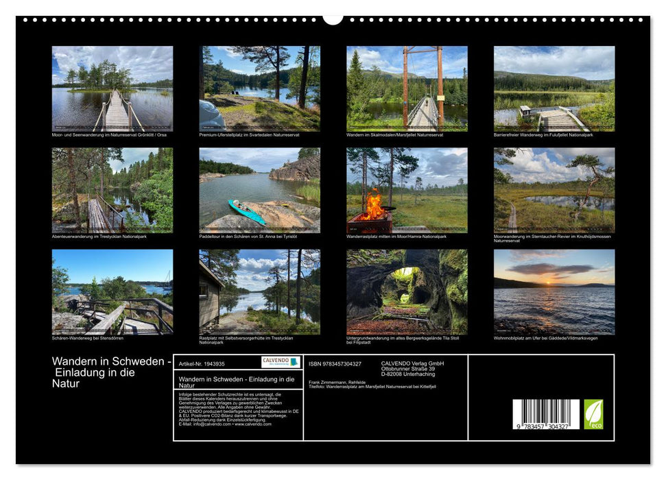 Wandern in Schweden - Einladung in die Natur (CALVENDO Premium Wandkalender 2026)