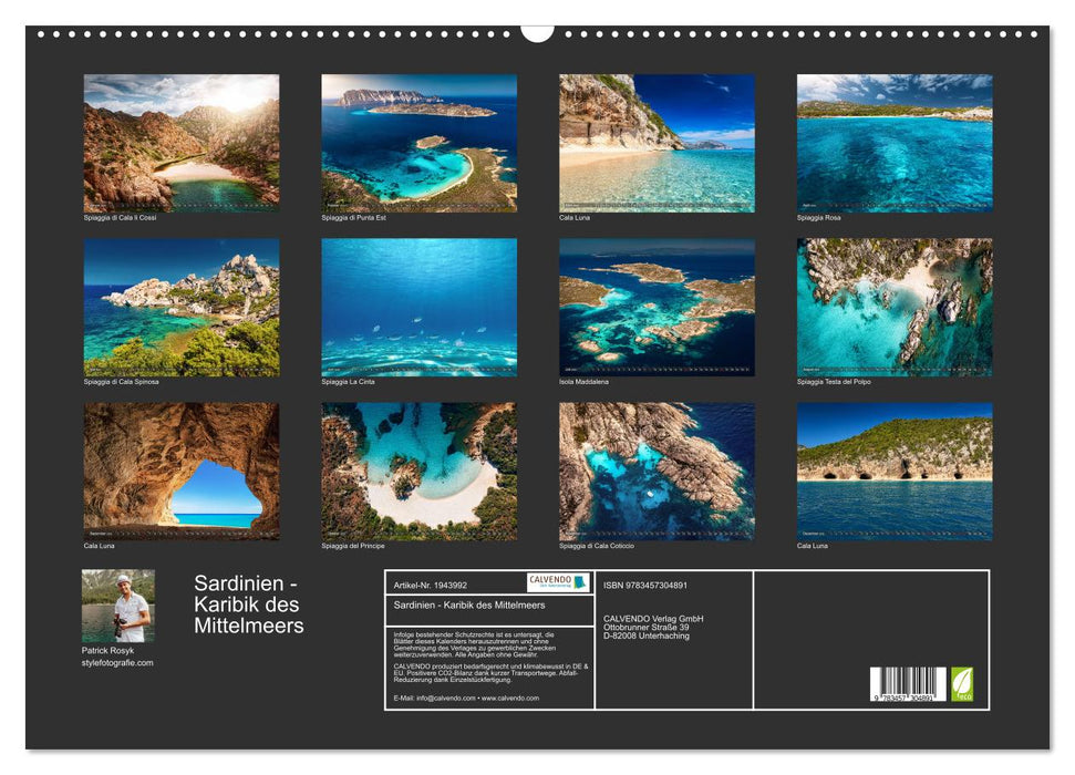 Sardinien - Karibik des Mittelmeers (CALVENDO Wandkalender 2026)