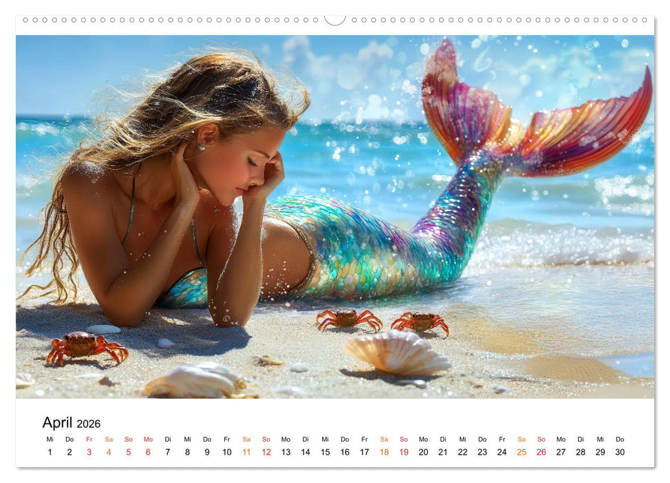 Geheimnisvolle Meerjungfrau (CALVENDO Wandkalender 2026)
