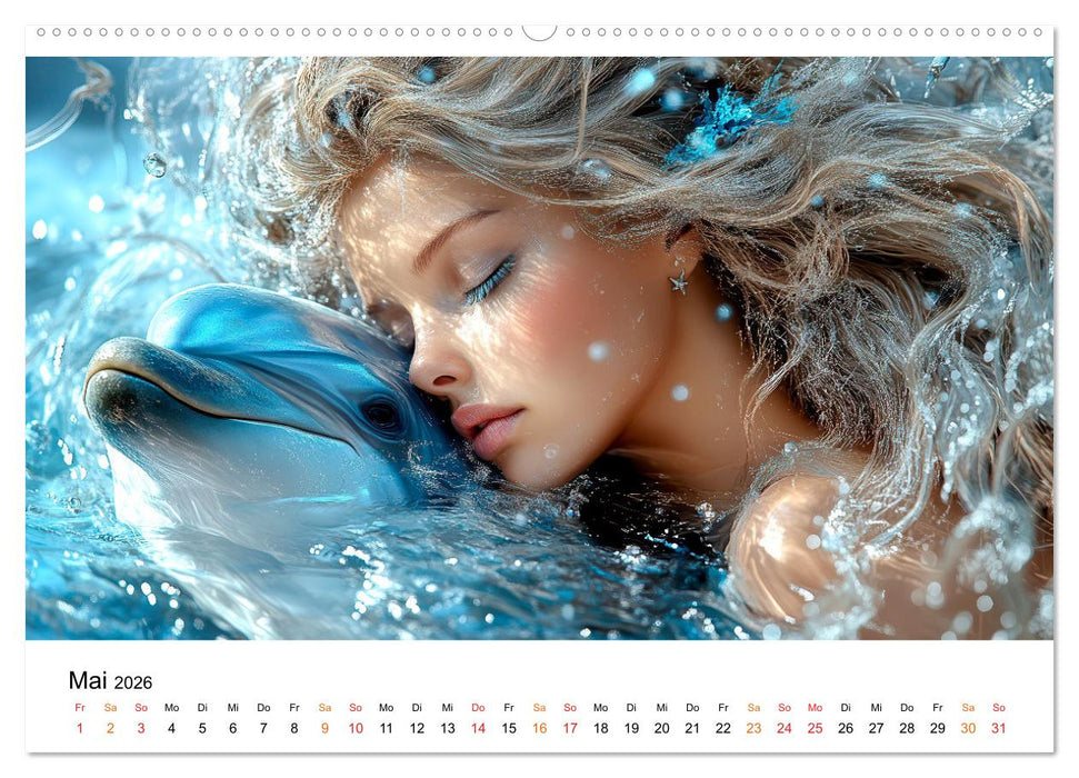 Geheimnisvolle Meerjungfrau (CALVENDO Wandkalender 2026)