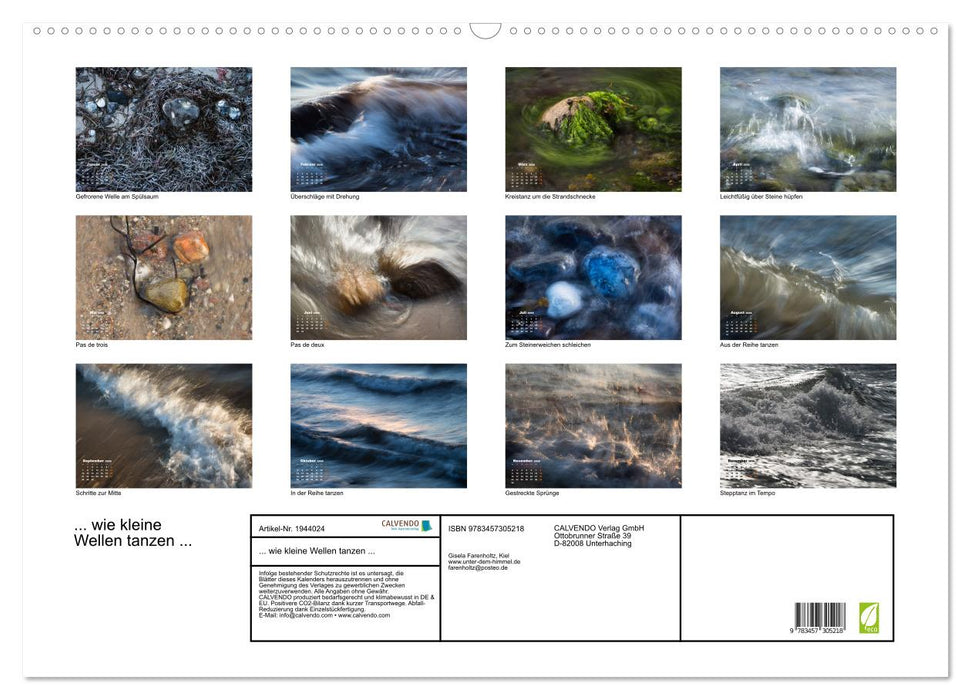 ... wie kleine Wellen tanzen ... (CALVENDO Wandkalender 2026)