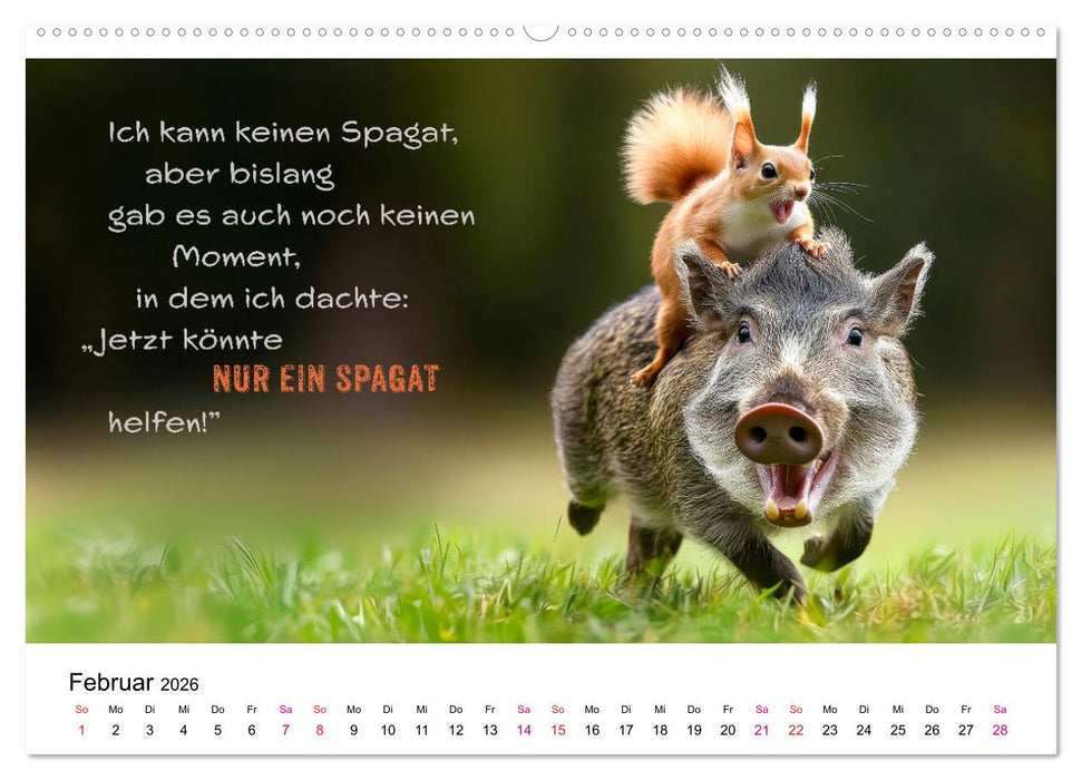 Tierische Klugscheißer (CALVENDO Premium Wandkalender 2026)