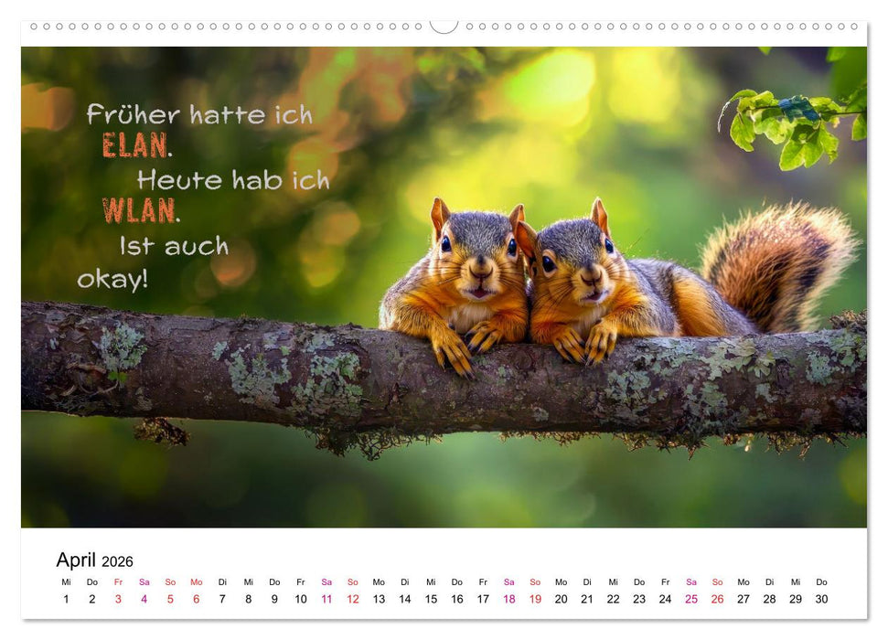 Tierische Klugscheißer (CALVENDO Premium Wandkalender 2026)