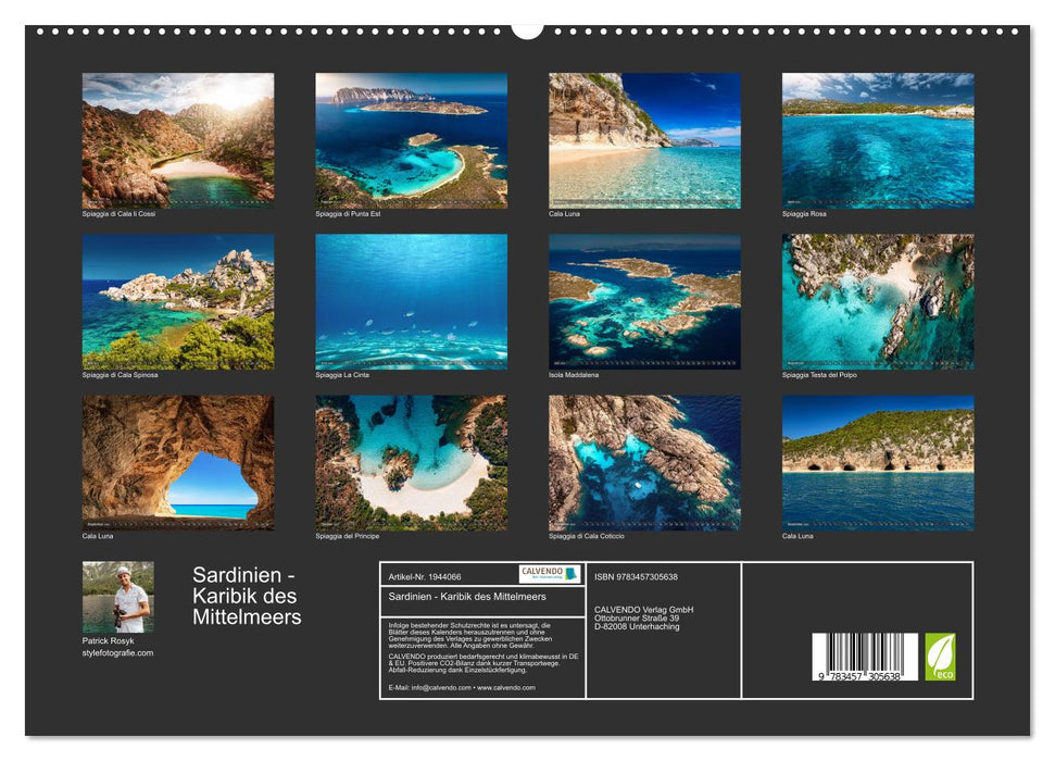 Sardinien - Karibik des Mittelmeers (CALVENDO Premium Wandkalender 2026)