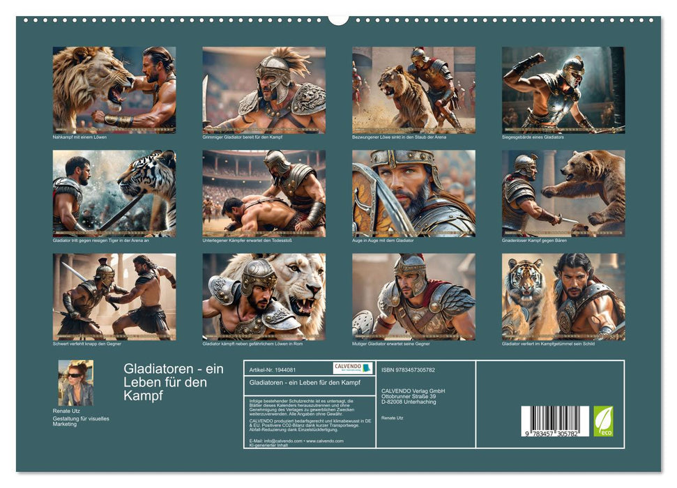 Gladiatoren - ein Leben für den Kampf (CALVENDO Premium Wandkalender 2026)