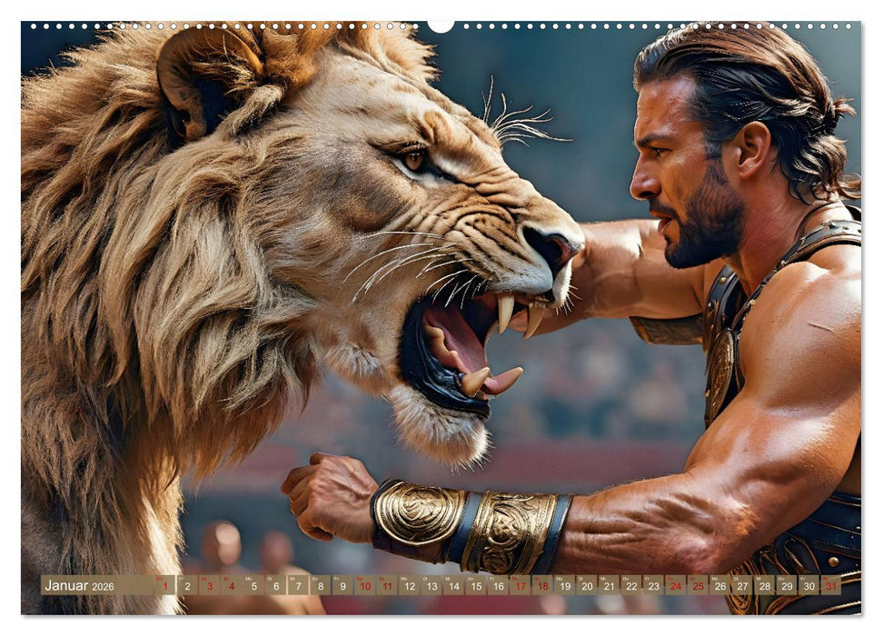 Gladiatoren - ein Leben für den Kampf (CALVENDO Premium Wandkalender 2026)