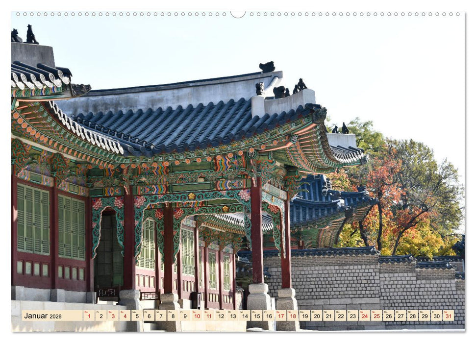 Südkoreas Herbstfärbung (CALVENDO Premium Wandkalender 2026)