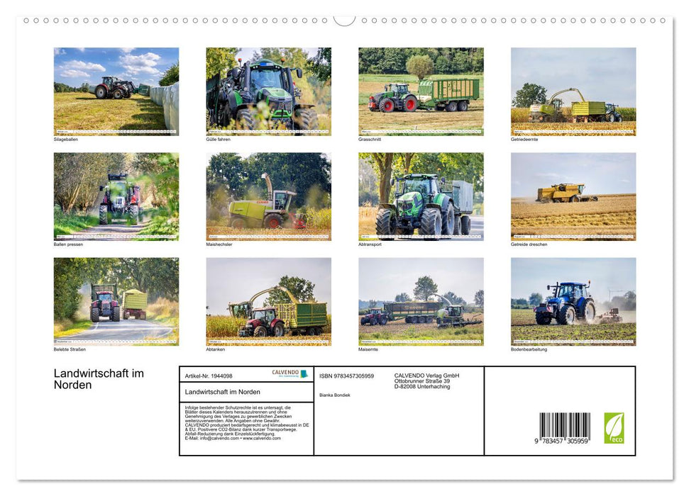 Landwirtschaft im Norden (CALVENDO Premium Wandkalender 2026)