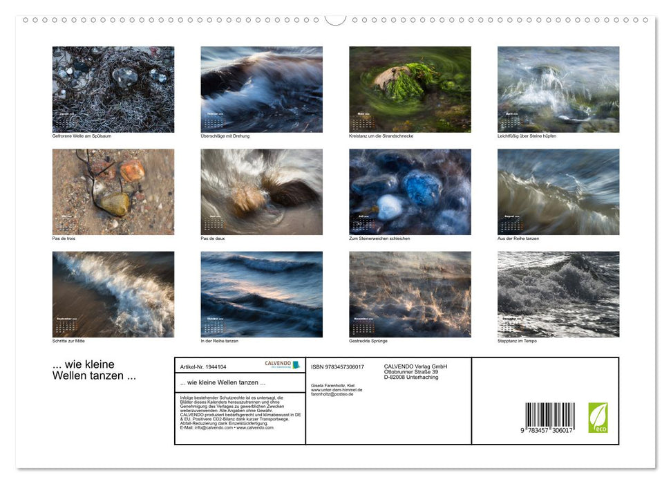 ... wie kleine Wellen tanzen ... (CALVENDO Premium Wandkalender 2026)