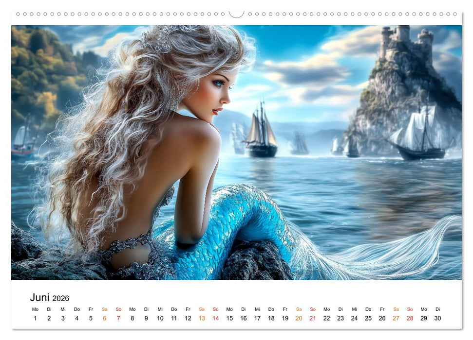 Geheimnisvolle Meerjungfrau (CALVENDO Premium Wandkalender 2026)