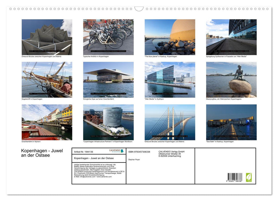 Kopenhagen - Juwel an der Ostsee (CALVENDO Wandkalender 2026)