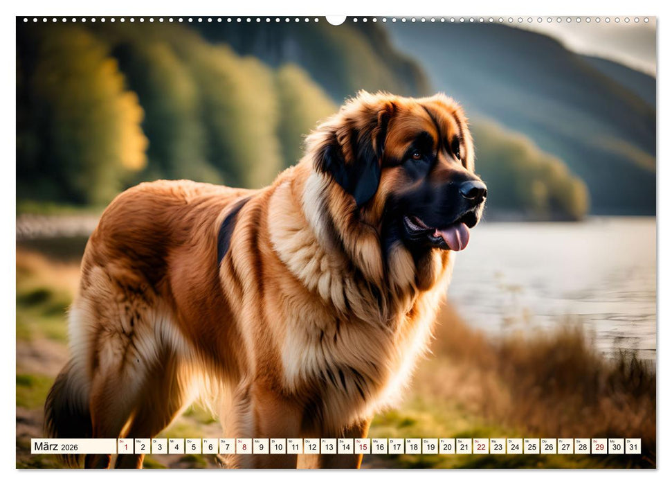 Leonberger - der zahme Löwe (CALVENDO Premium Wandkalender 2026)