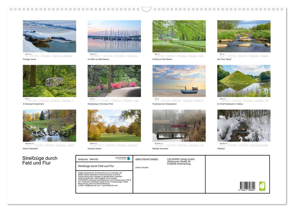 Streifzüge durch Feld und Flur (CALVENDO Wandkalender 2026)