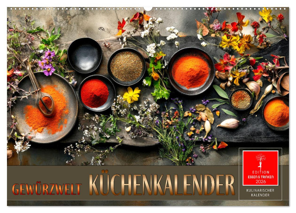 Küchenkalender Gewürzwelt (CALVENDO Wandkalender 2026)