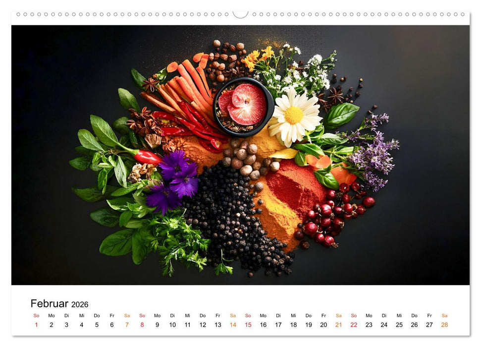 Küchenkalender Gewürzwelt (CALVENDO Wandkalender 2026)