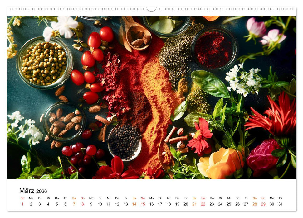 Küchenkalender Gewürzwelt (CALVENDO Wandkalender 2026)