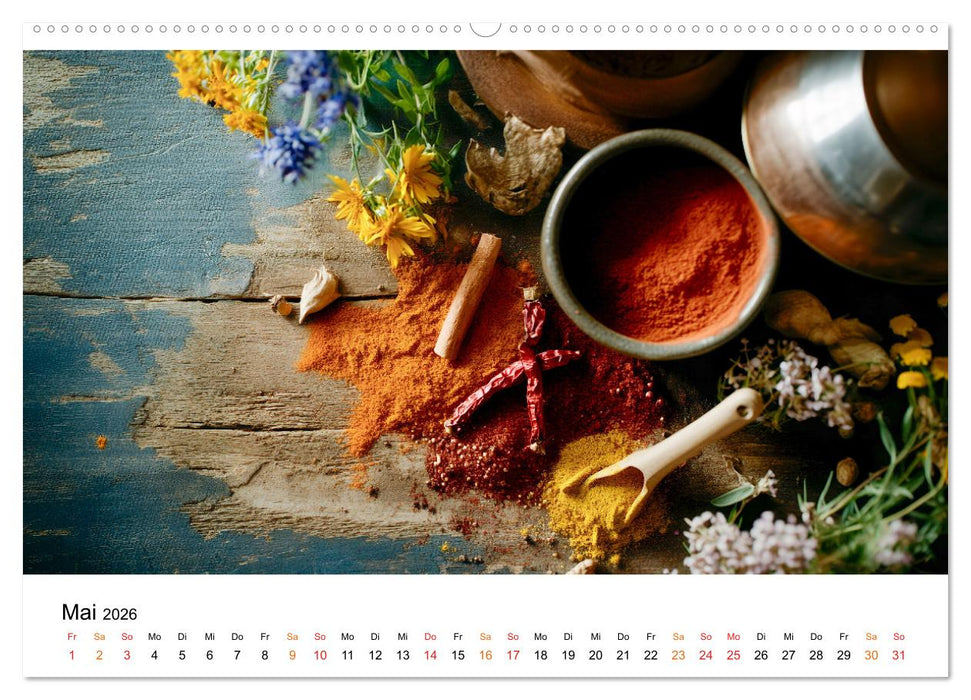 Küchenkalender Gewürzwelt (CALVENDO Wandkalender 2026)