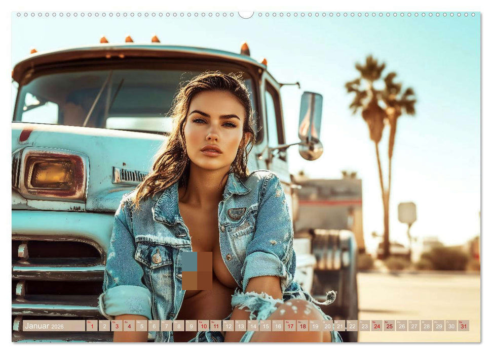 Sexy Trucker Girls (CALVENDO Premium Wandkalender 2026)