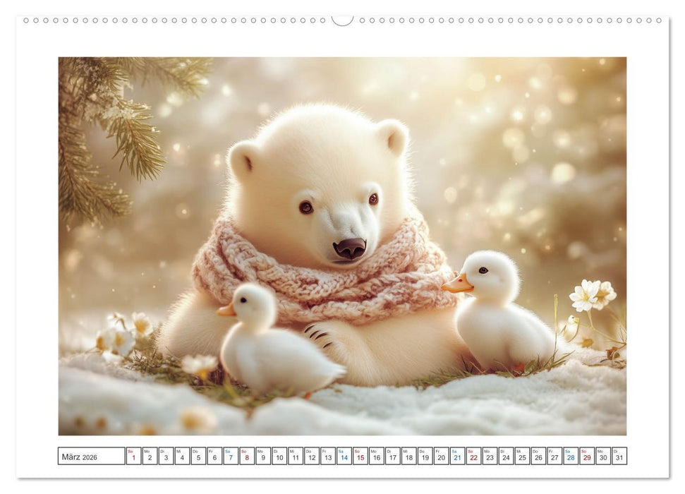 Kleiner Eisbär und die große Welt (CALVENDO Premium Wandkalender 2026)
