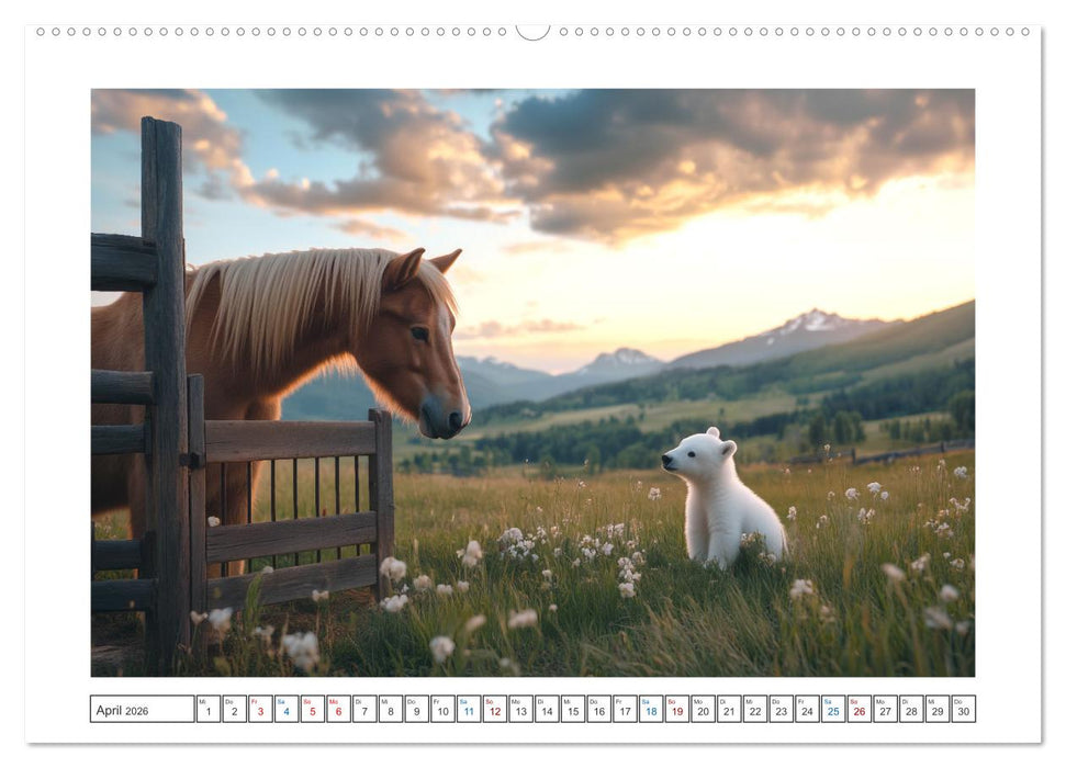 Kleiner Eisbär und die große Welt (CALVENDO Premium Wandkalender 2026)