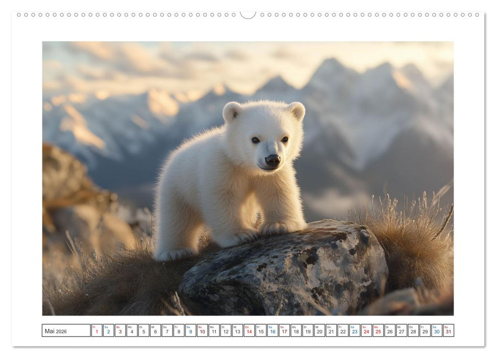 Kleiner Eisbär und die große Welt (CALVENDO Premium Wandkalender 2026)