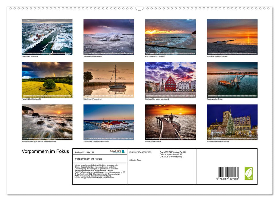 Vorpommern im Fokus (CALVENDO Premium Wandkalender 2026)