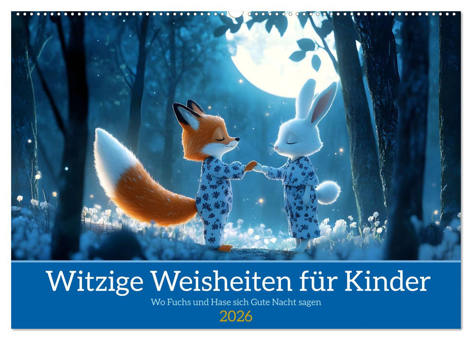 Witzige Weisheiten für Kinder (CALVENDO Wandkalender 2026)