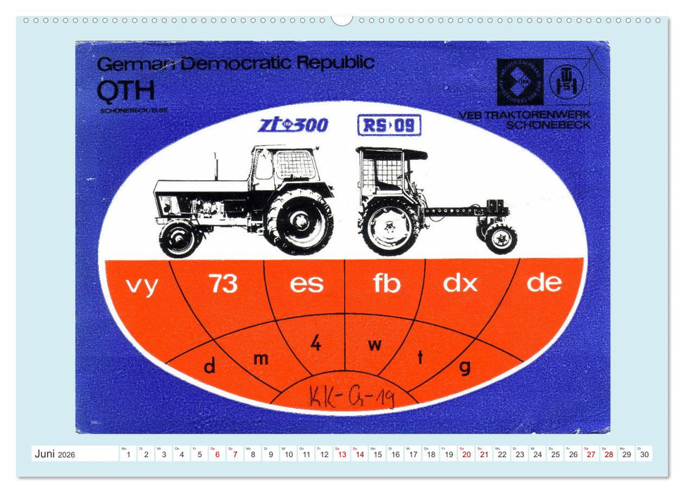 Amateurfunk in der DDR - Historische QSL-Karten (CALVENDO Wandkalender 2026)