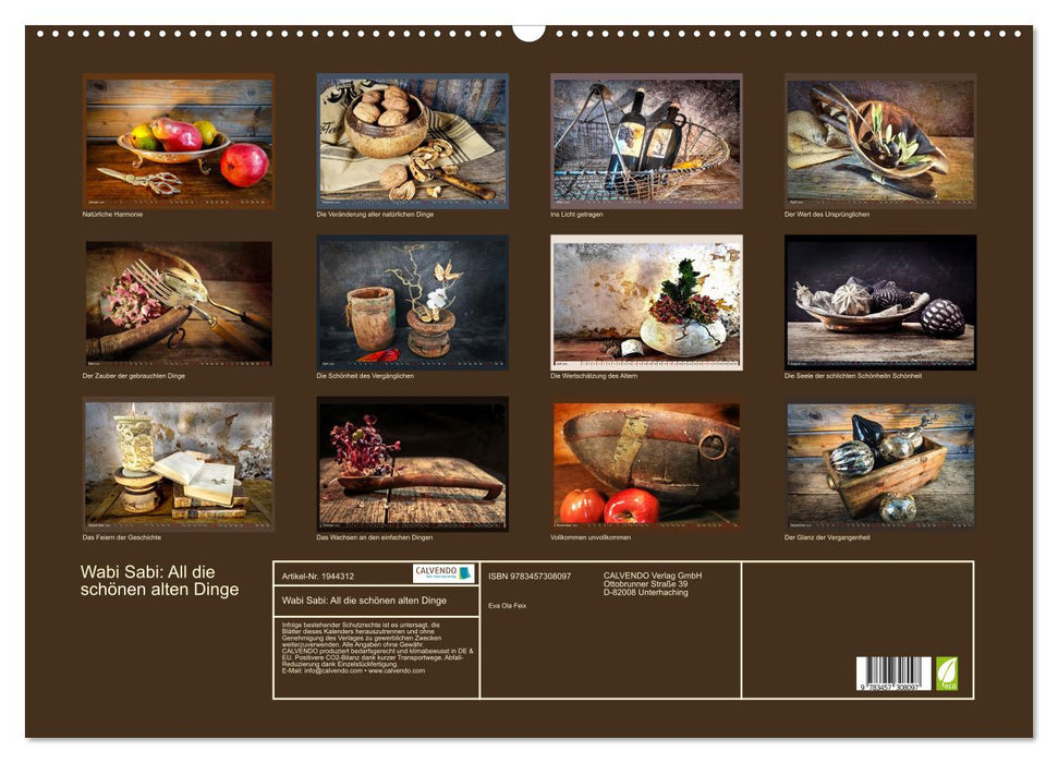 Wabi Sabi: All die schönen alten Dinge (CALVENDO Wandkalender 2026)