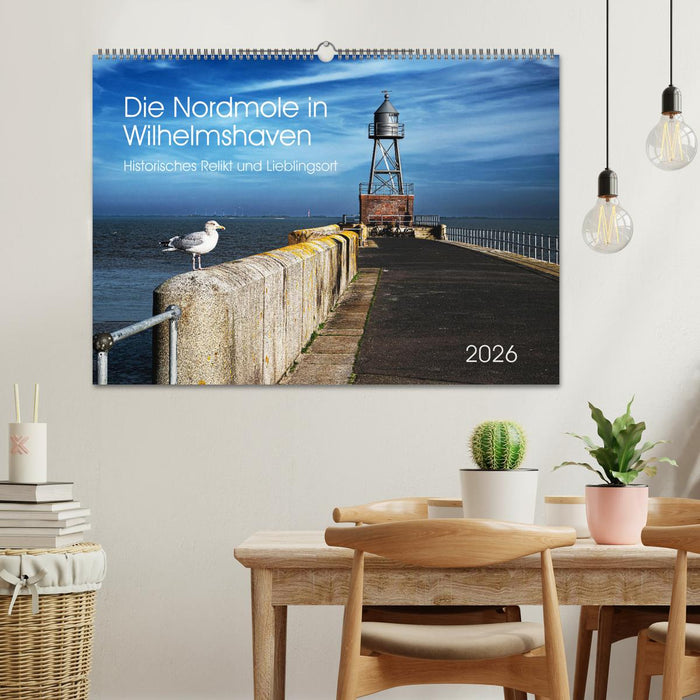 Die Nordmole in Wilhelmshaven. Historisches Relikt und Lieblingsort. (CALVENDO Wandkalender 2026)
