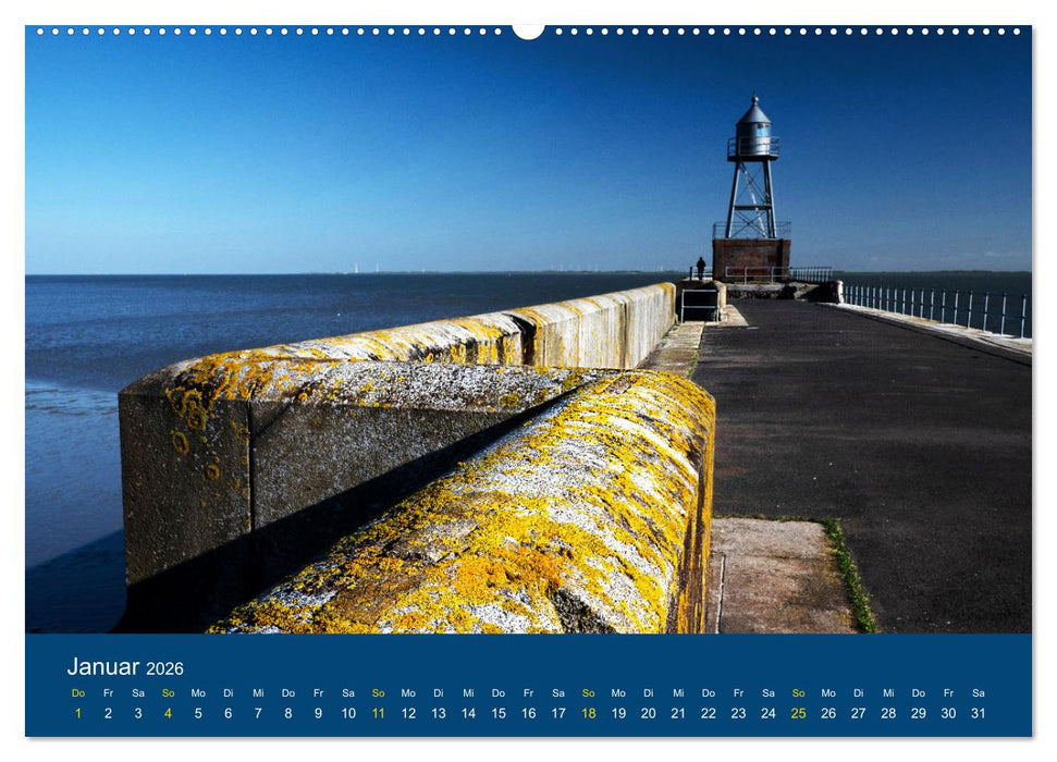 Die Nordmole in Wilhelmshaven. Historisches Relikt und Lieblingsort. (CALVENDO Wandkalender 2026)
