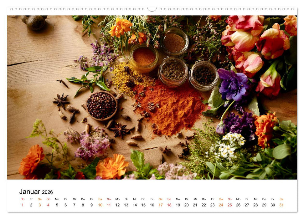 Küchenkalender Gewürzwelt (CALVENDO Premium Wandkalender 2026)