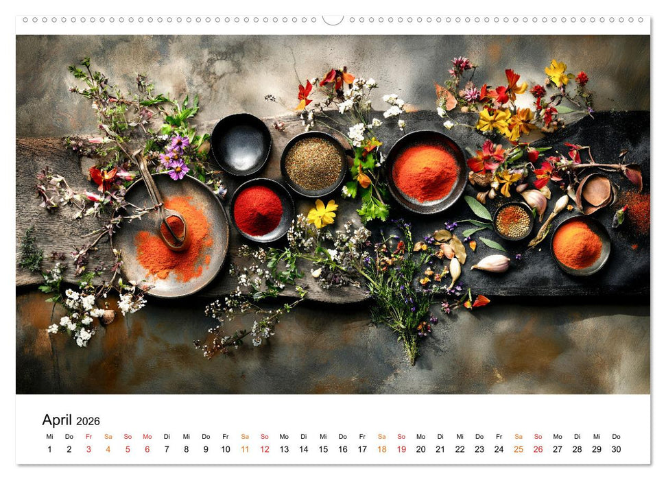 Küchenkalender Gewürzwelt (CALVENDO Premium Wandkalender 2026)