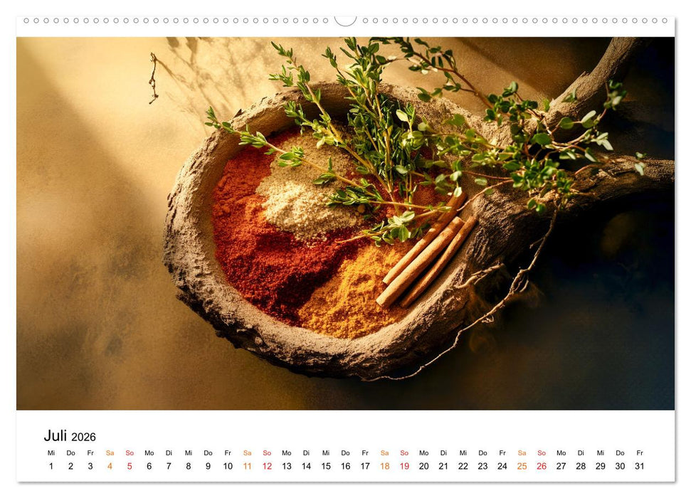 Küchenkalender Gewürzwelt (CALVENDO Premium Wandkalender 2026)