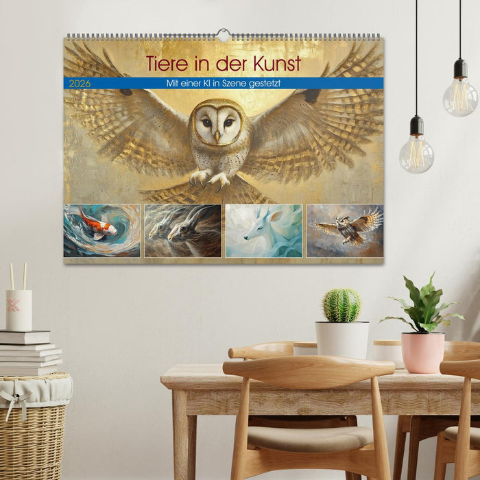 Tiere in der Kunst (CALVENDO Wandkalender 2026)