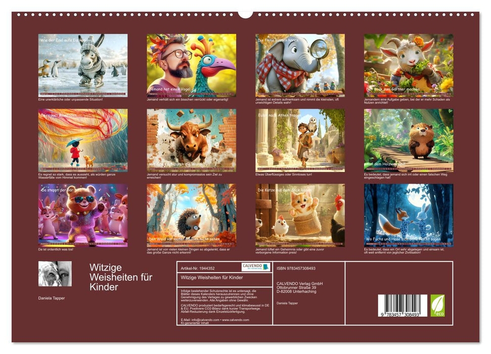Witzige Weisheiten für Kinder (CALVENDO Premium Wandkalender 2026)
