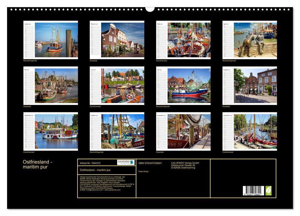 Ostfriesland - maritim pur (CALVENDO Wandkalender 2026)