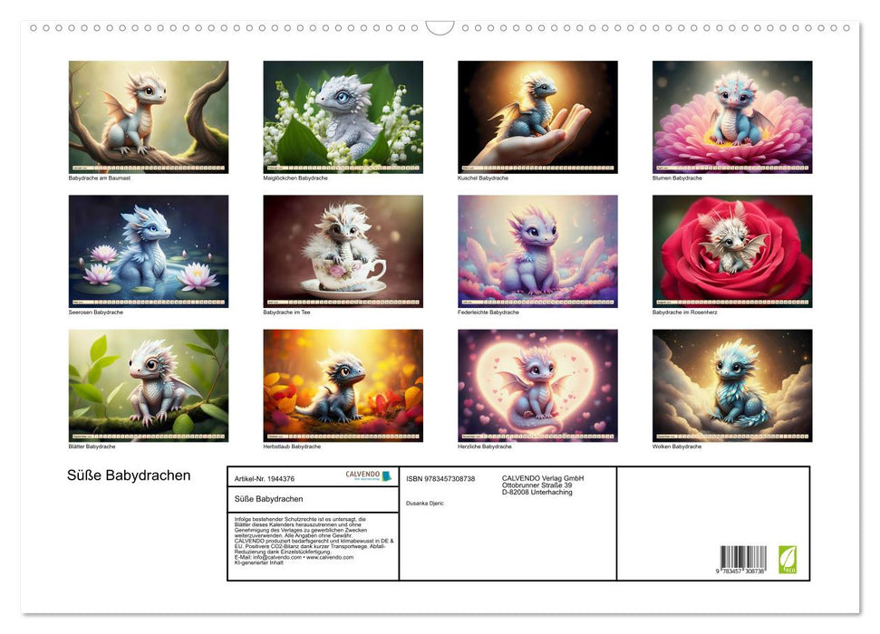 Süße Babydrachen (CALVENDO Wandkalender 2026)