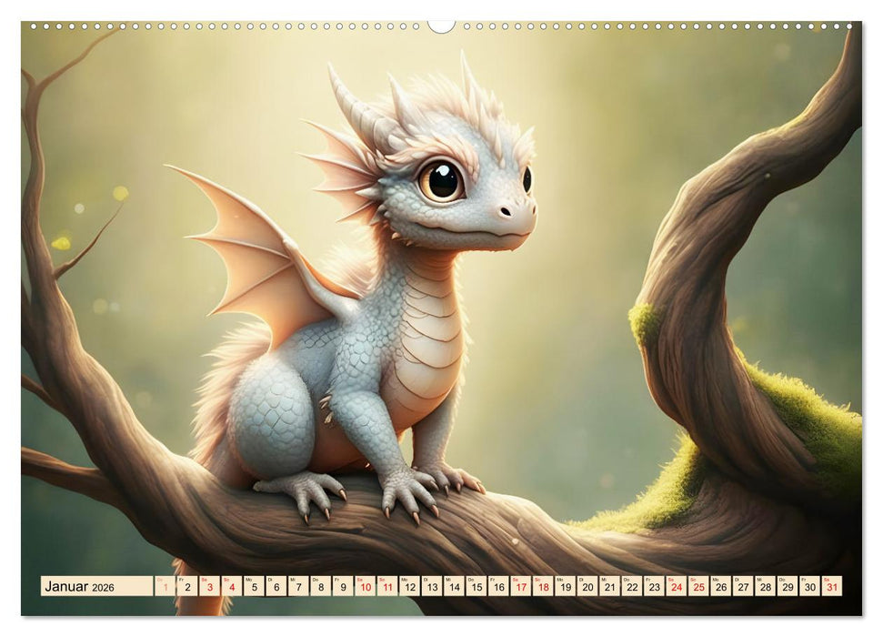Süße Babydrachen (CALVENDO Wandkalender 2026)