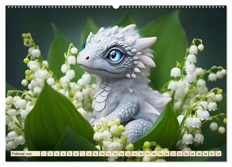 Süße Babydrachen (CALVENDO Wandkalender 2026)