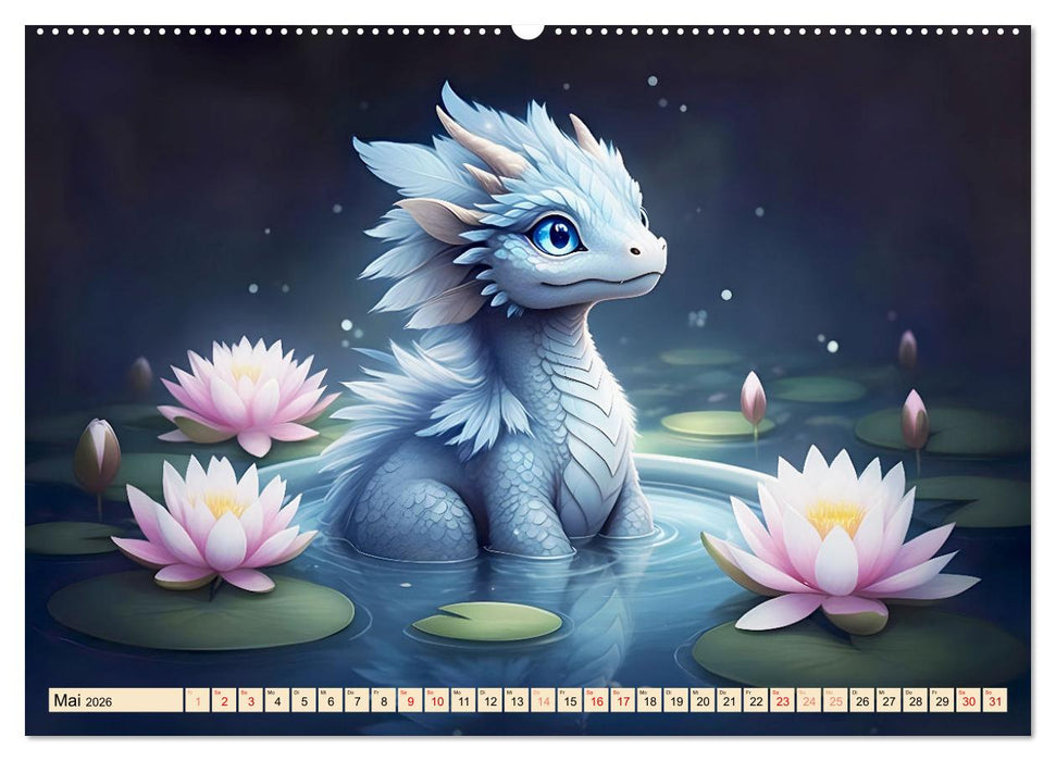 Süße Babydrachen (CALVENDO Wandkalender 2026)