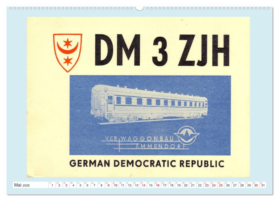 Amateurfunk in der DDR - Historische QSL-Karten (CALVENDO Premium Wandkalender 2026)