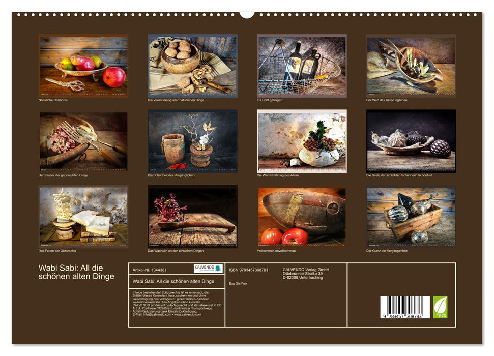 Wabi Sabi: All die schönen alten Dinge (CALVENDO Premium Wandkalender 2026)