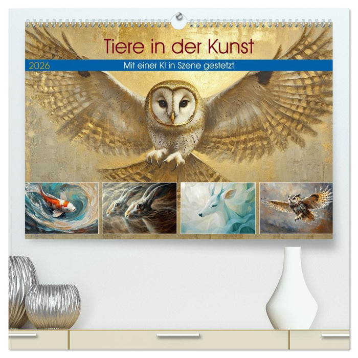 Tiere in der Kunst (CALVENDO Premium Wandkalender 2026)