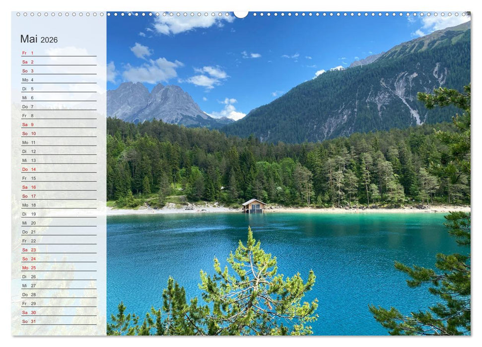 Alpenauszeit - Die Berghütten unserer Alpen (CALVENDO Wandkalender 2026)